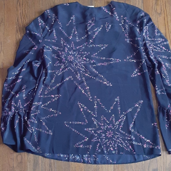 Topshop Starry Floral Print Prairie Blouse - Picture 9 of 10